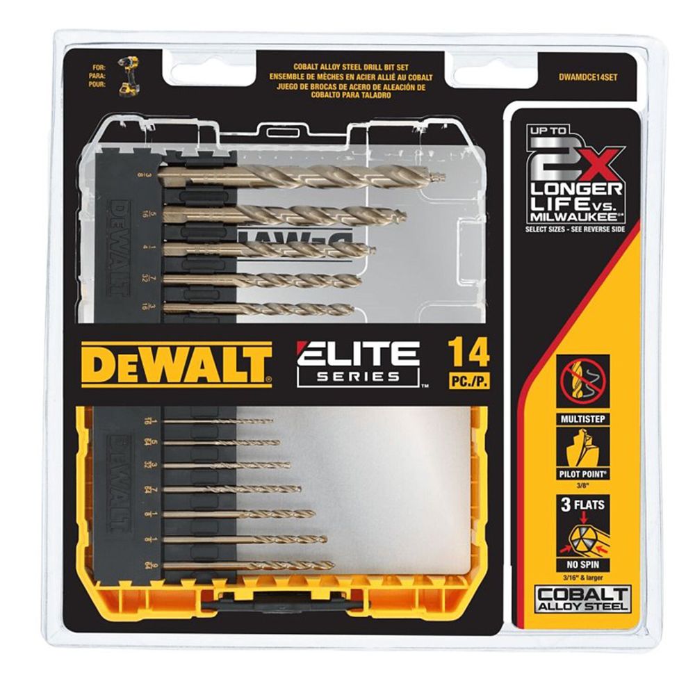 DEWALT 14-Piece Pilot Point Drill Bit Set