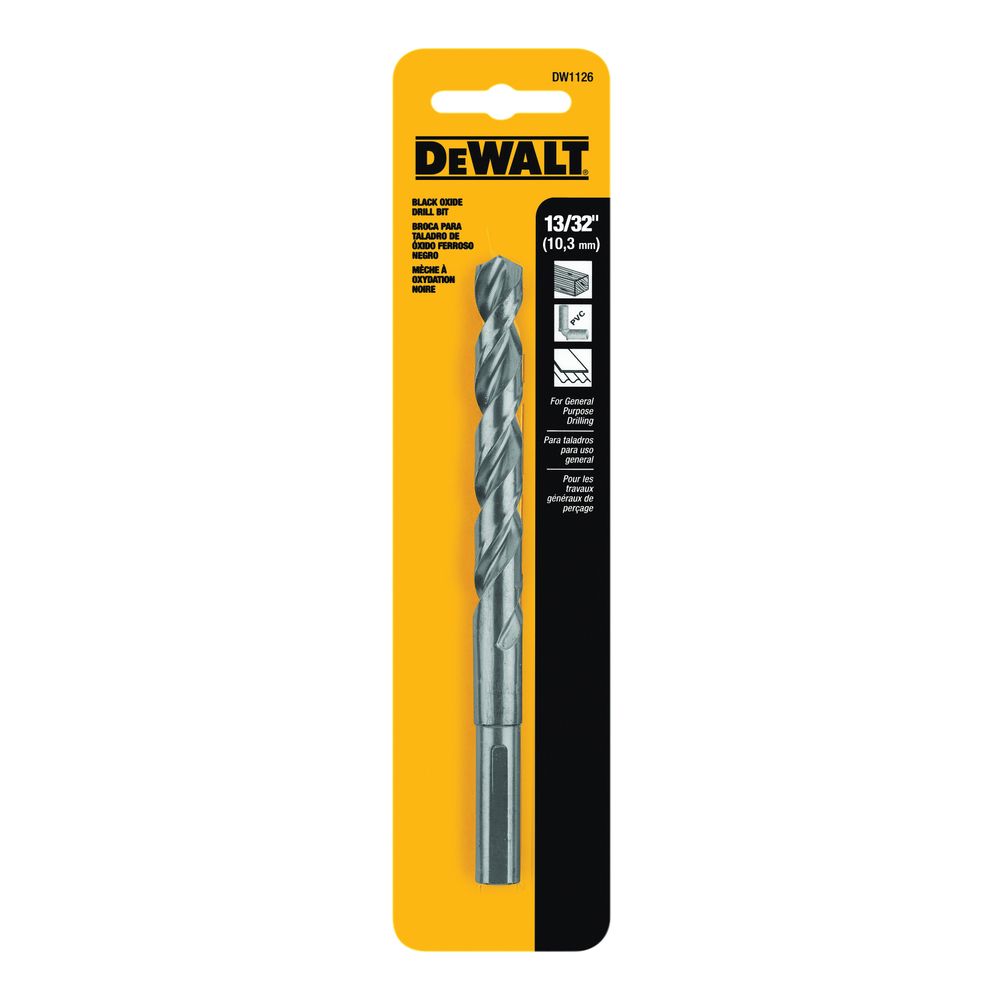 DEWALT 13/32 in. Black Oxide Jobber Drill Bit
