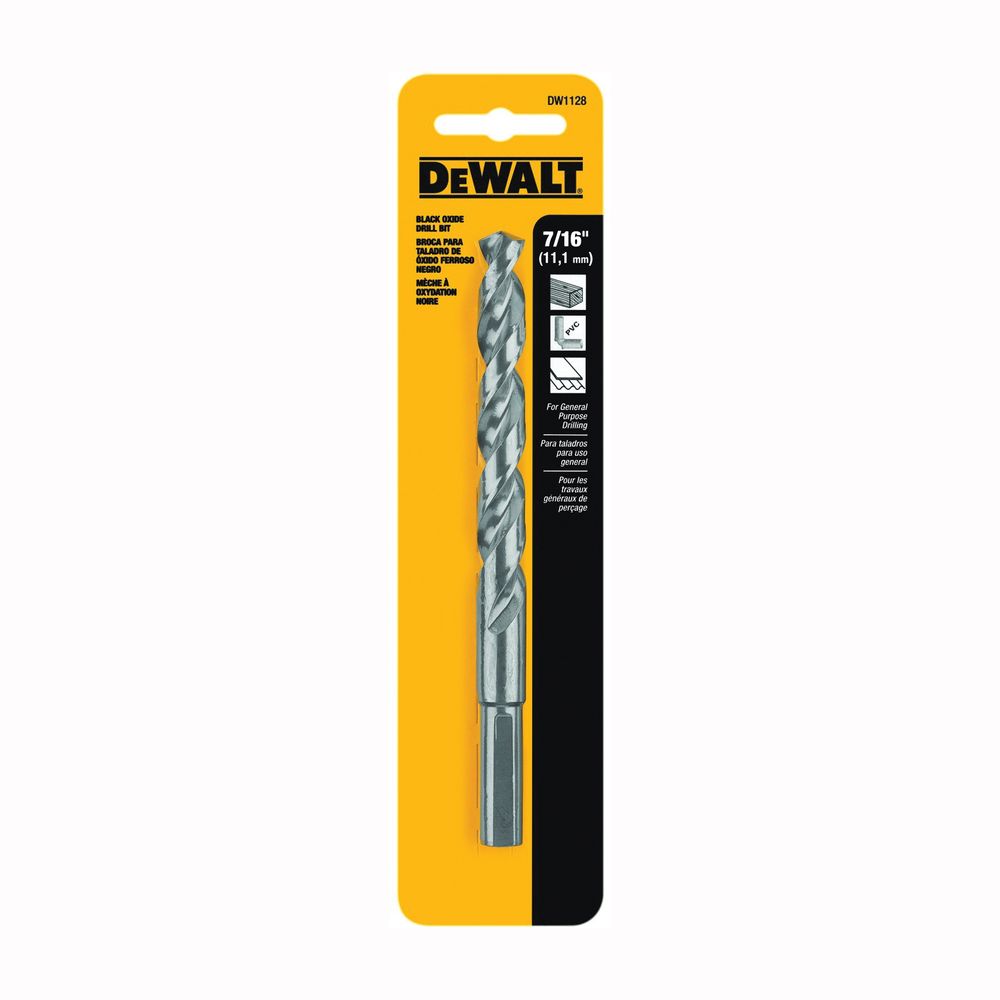 DEWALT 7/16 in. Black Oxide Jobber Drill Bit