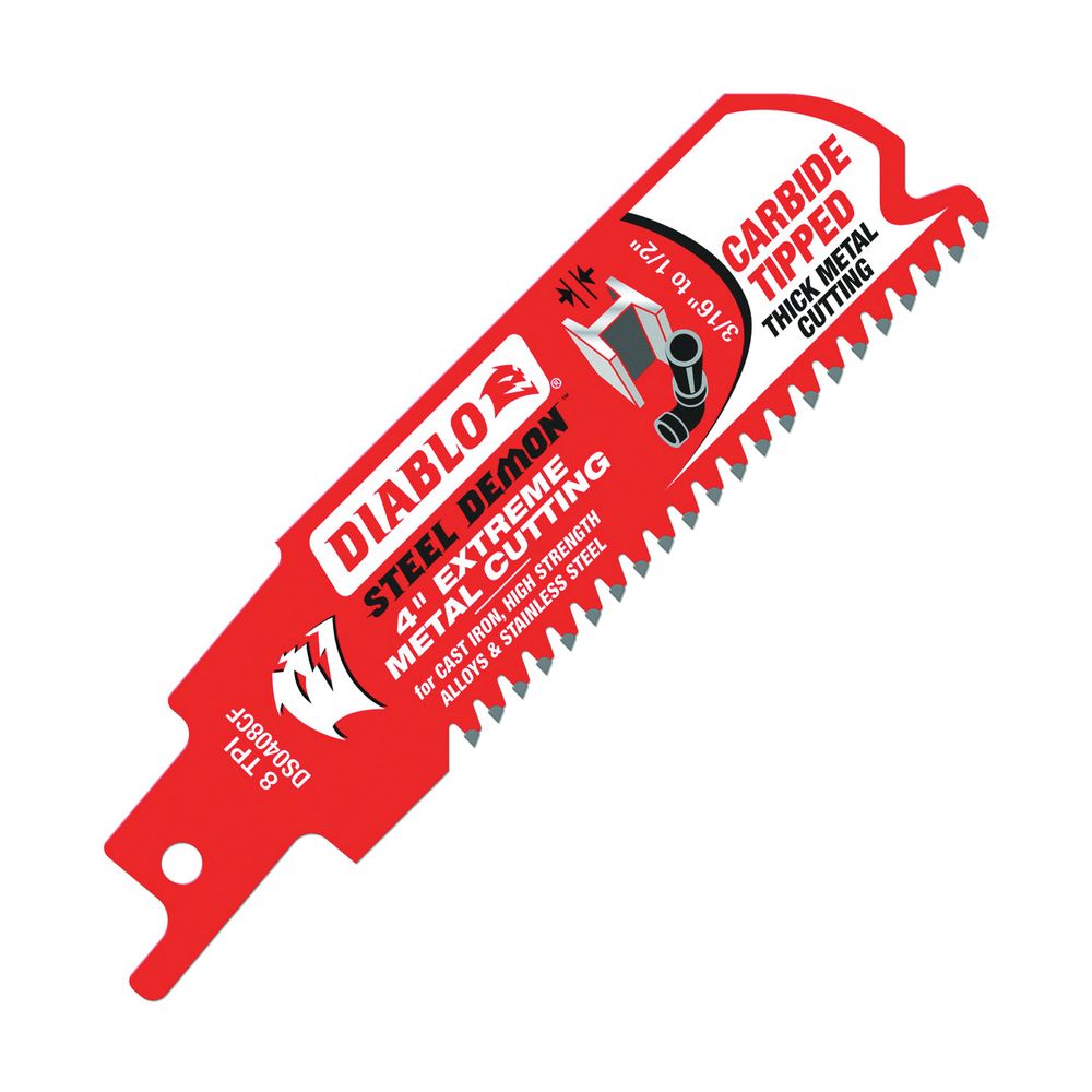 Diablo 4 in. 8 TPI Carbide Reciprocating Saw Blade