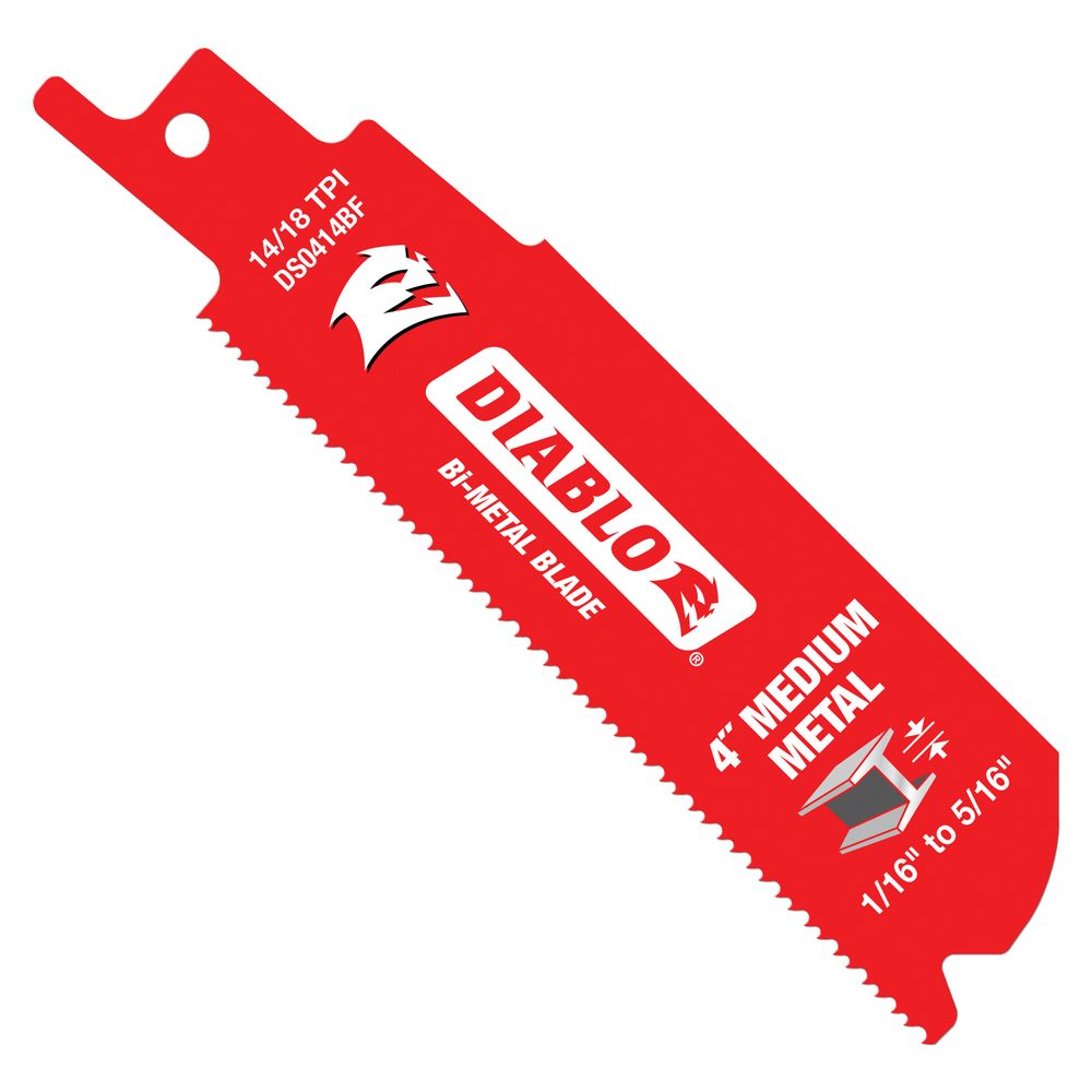 Diablo 4 in. 14/18 TPI Steel Demon Bi-Metal Reciprocating Saw Blade