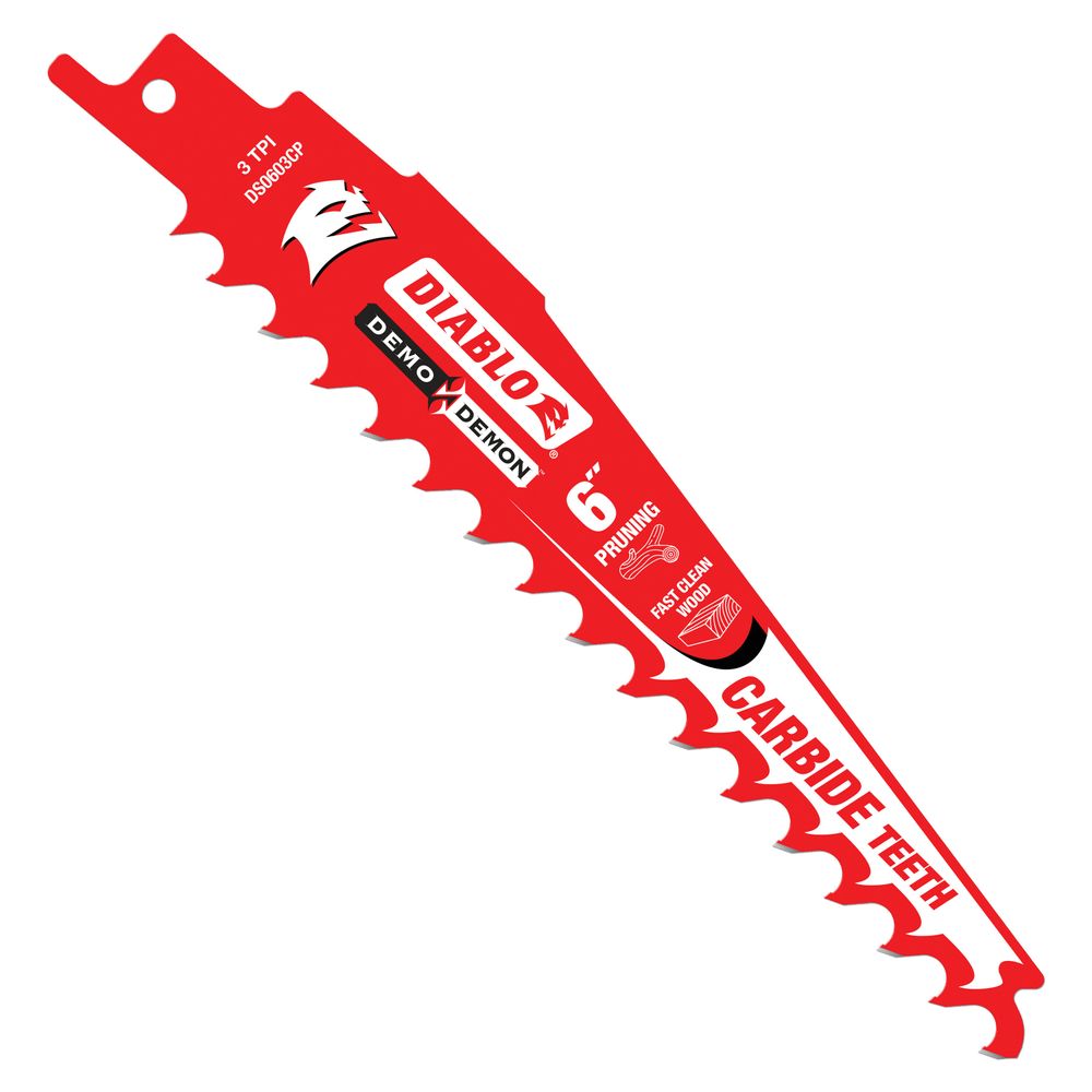 Diablo 6 in. 3-Piece Carbide Tipped Pruning and Fast Wood Reciprocating Saw Blade Set