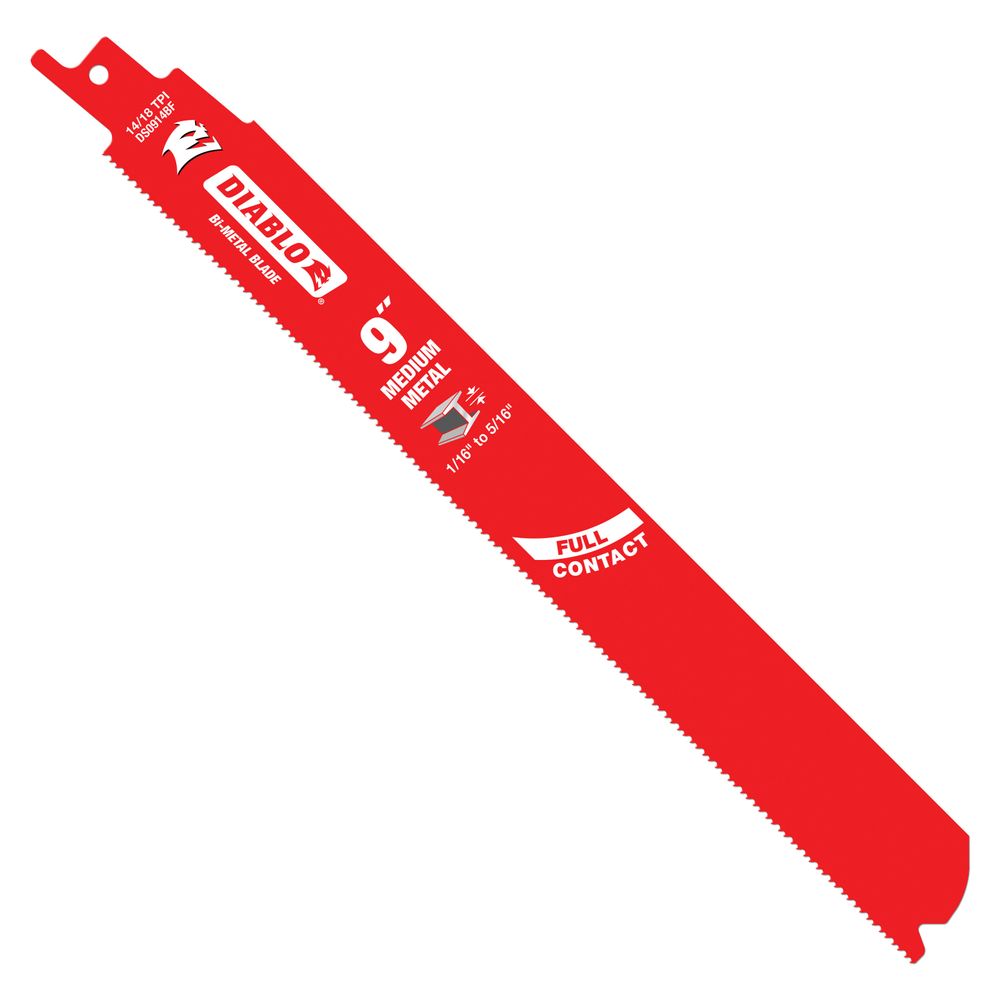 Diablo 9 in. 14/18 TPI Demon Reciprocating Saw Blade, 5-Piece