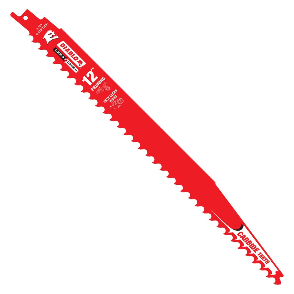 Diablo 12 in. 3-Piece Carbide Tipped Pruning and Fast Clean Wood Reciprocating Saw Blade Pack