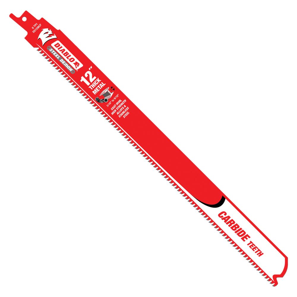 Diablo 12 in. 8 TPI Carbide Reciprocating Saw Blade
