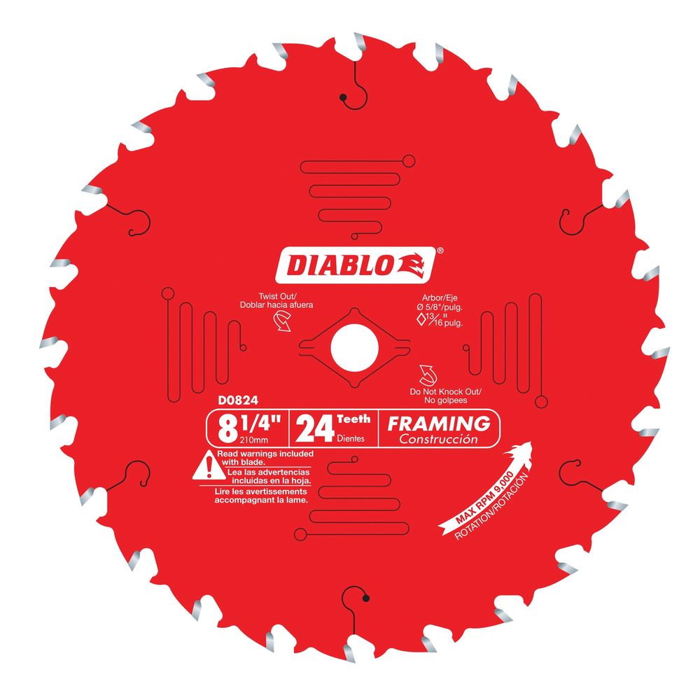 Diablo 8-1/4 in. 24-Tooth Circular Saw Blade