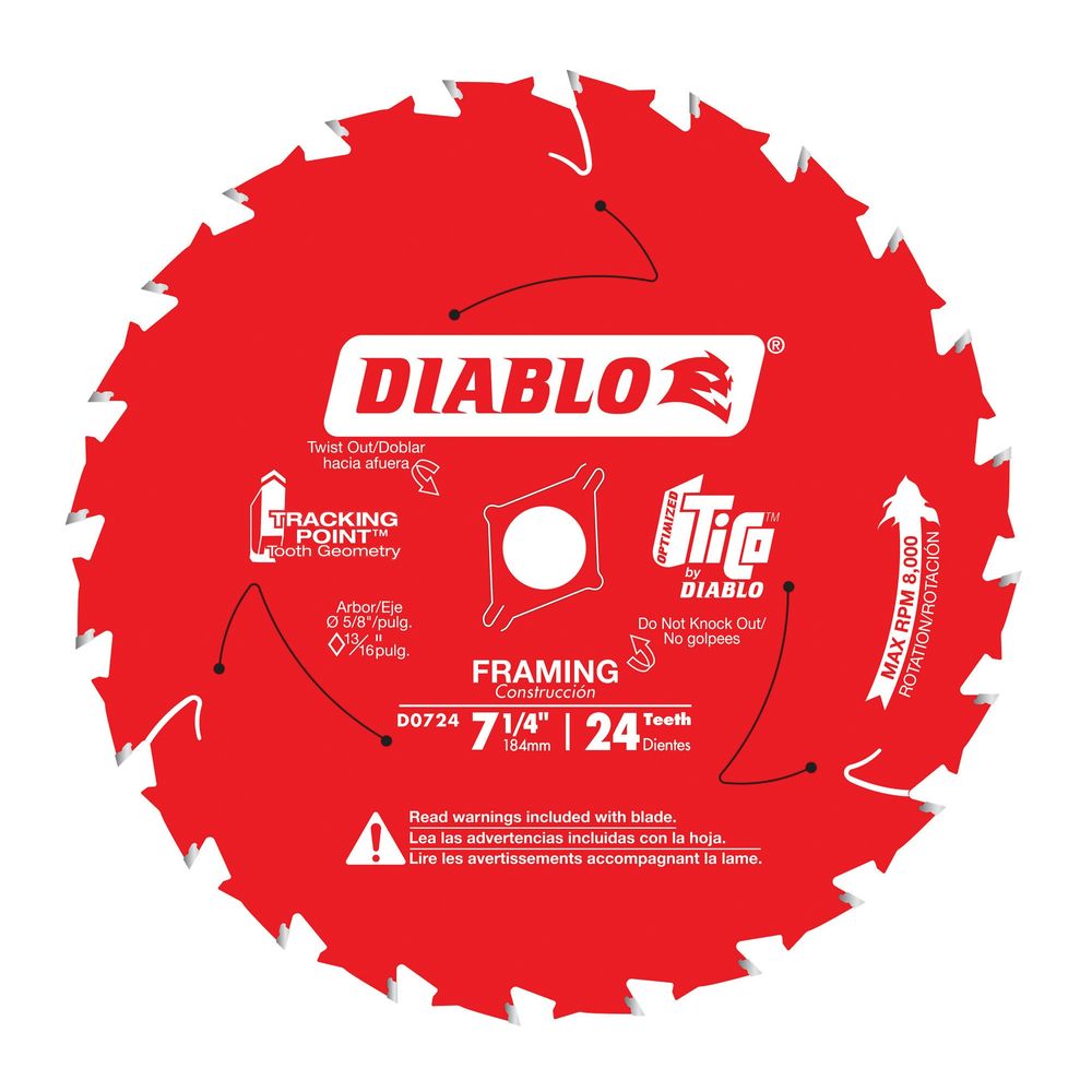Diablo 7-1/4 in. 24-Tooth Framing Saw Blade
