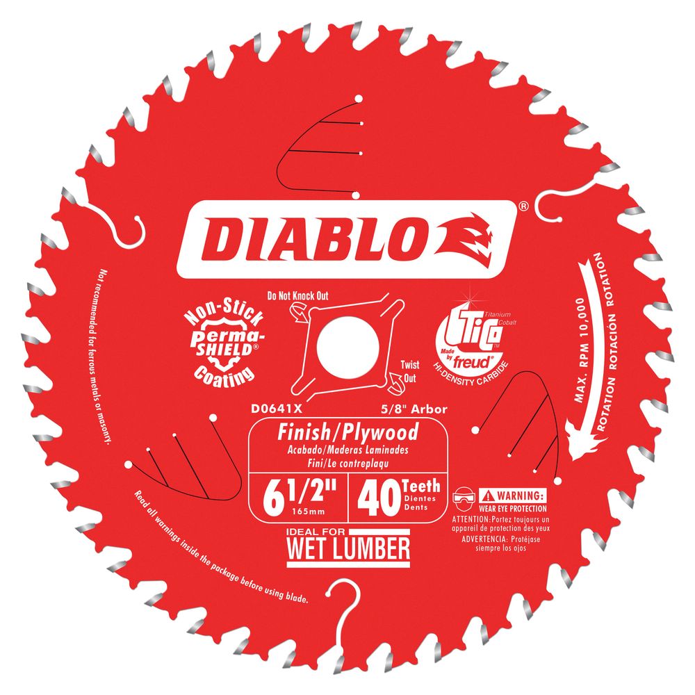 Diablo 6-1/2 in. 40-Tooth Finish Circular Saw Blade