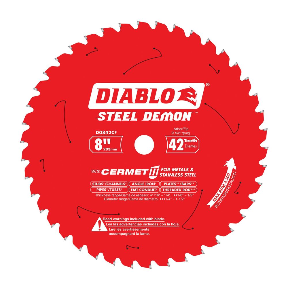 Diablo 8 in. 42 Tooth Metal Cutting Circular Saw Blade