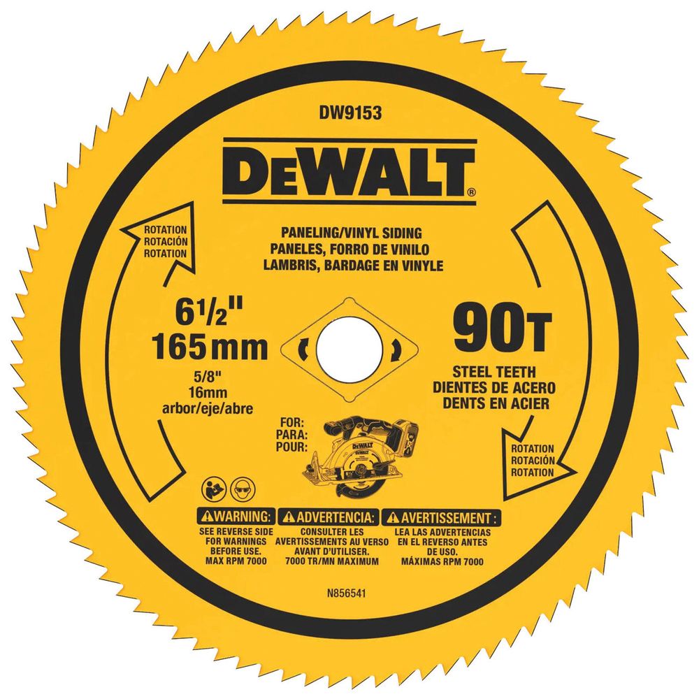Dewalt 6-1/2 in. 90 Tooth Circular Saw Blade