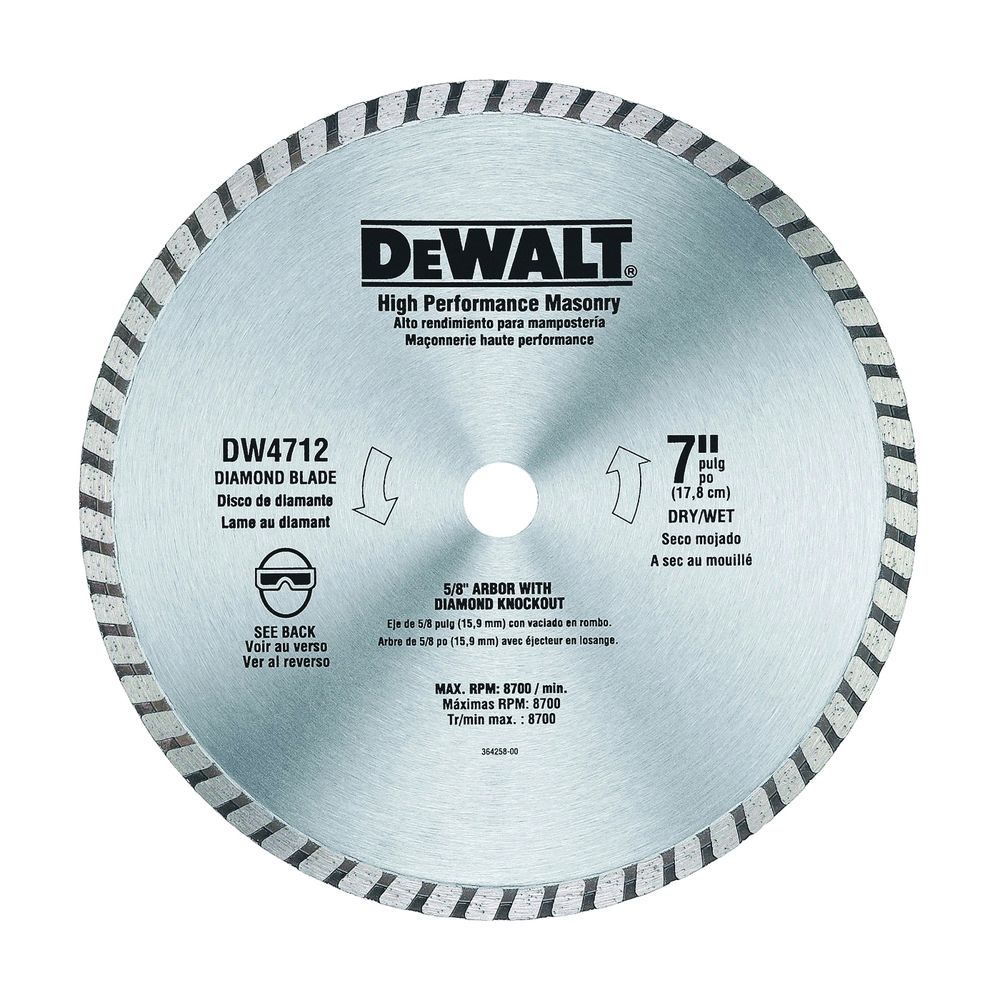 Dewalt 7 in. High-Performance Masonry Circular Saw Blade