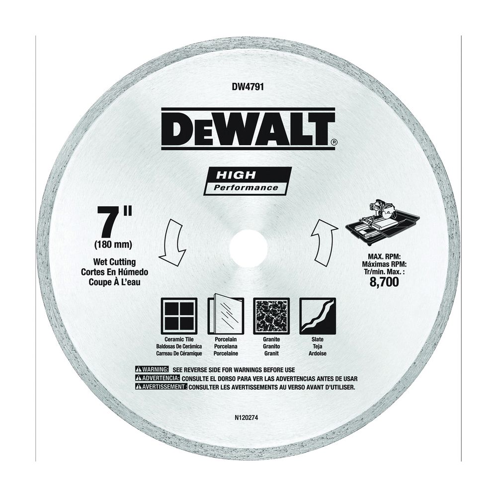 Dewalt 7 in. Tile Cutoff Wheel
