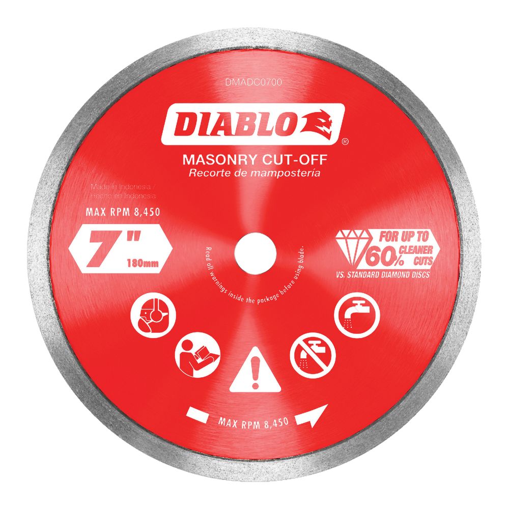 Diablo 7 in. Continuous Rim Diamond Cut-Off Disc