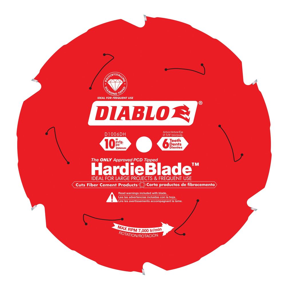 Diablo 10 in. 6 Tooth Fiber Cement Circular Saw Blade