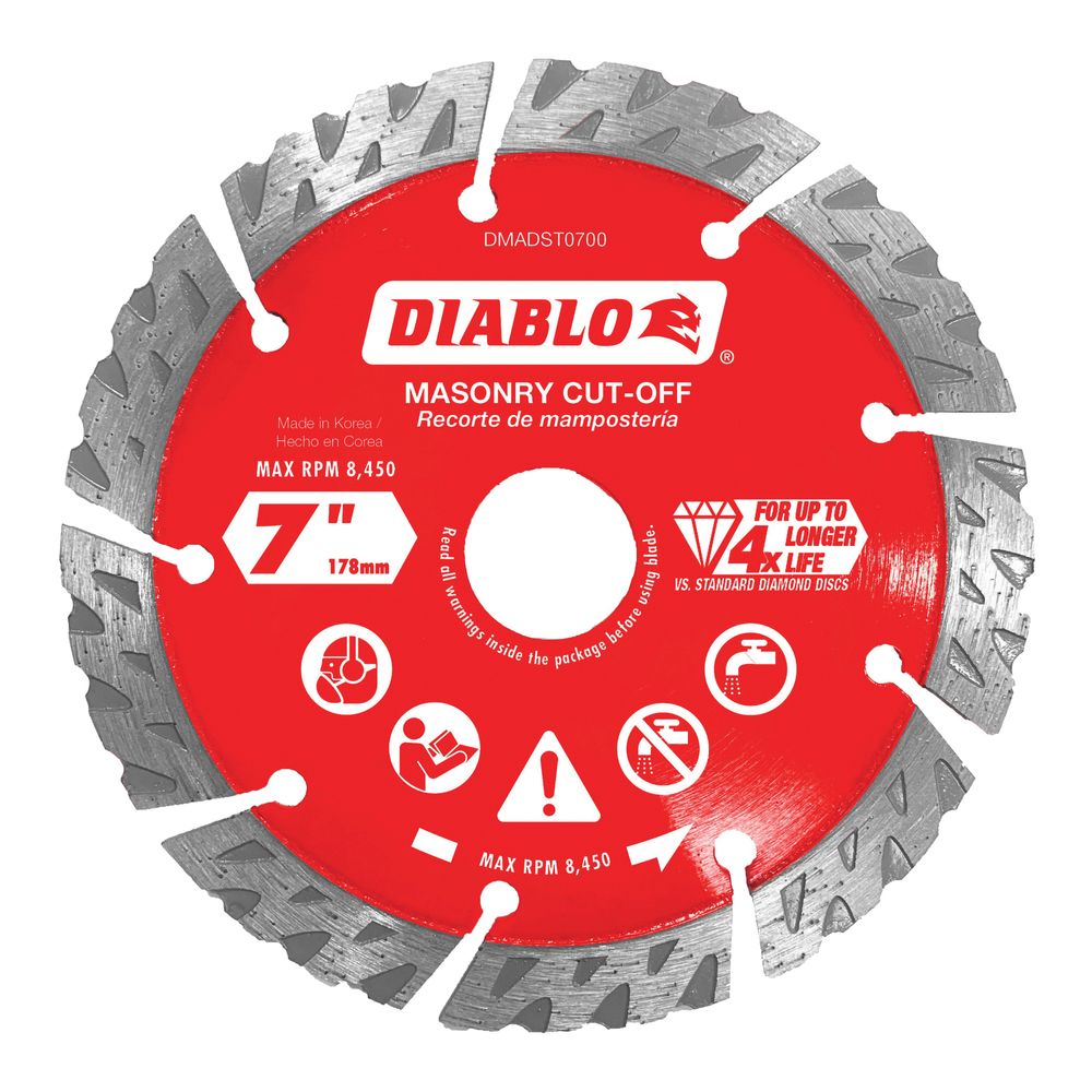 Diablo 7 in. Segmented Diamond Cut-Off Disc