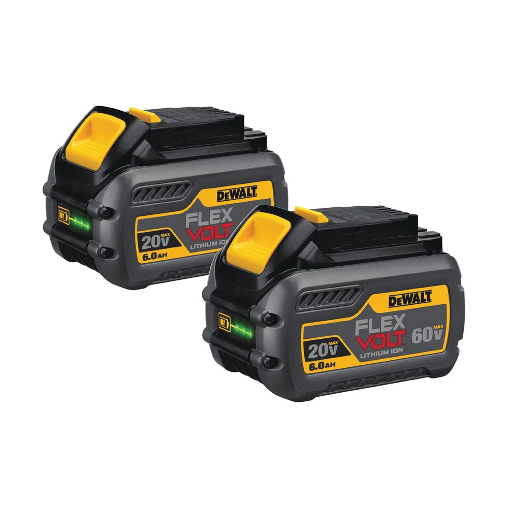 DEWALT 20V/60V Max FLEXVOLT 6 AH Rechargeable Battery Pack, 2-Pack