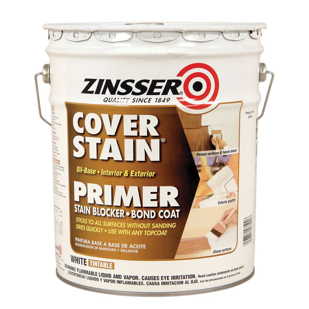 Zinsser 1 gal. White Flat Interior and Exterior Oil-Based Primer Sealer