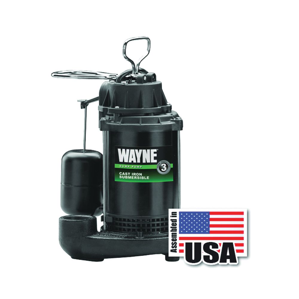 Wayne 1/2 HP Cast Iron Submersible Sump Pump