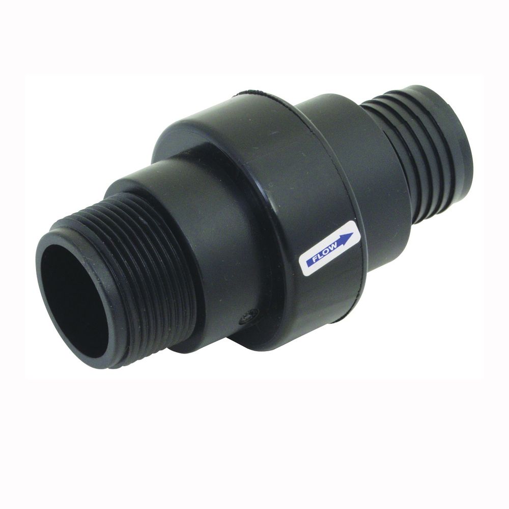 Superior Pump 1-1/2 in. x 1-1/4 in. Male Iron Pipe x Barb Check Valve