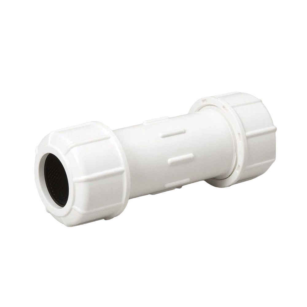 B & K Industries 1-1/2 in. Schedule 40 PVC Double Seal Compression Coupling