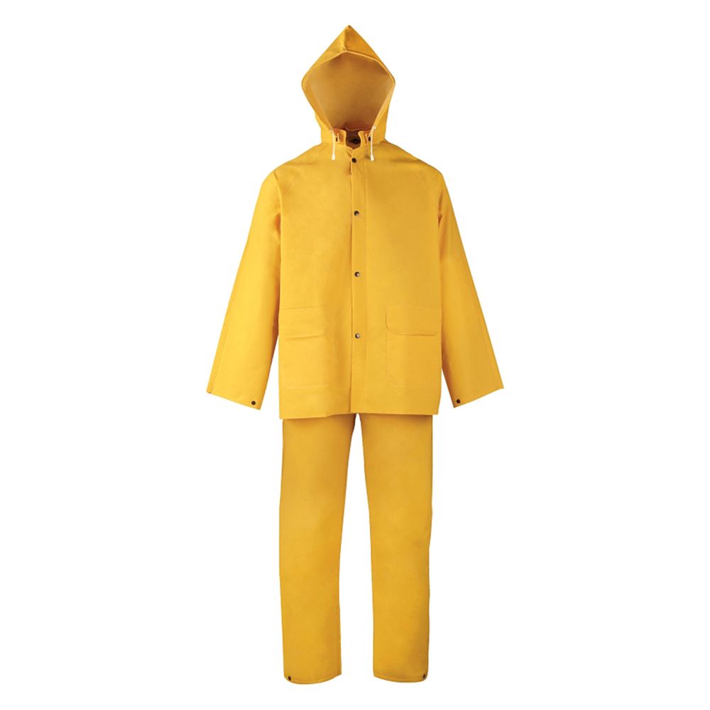 Diamondback Large 3-Piece Yellow PVC/Polyester Rain Suit