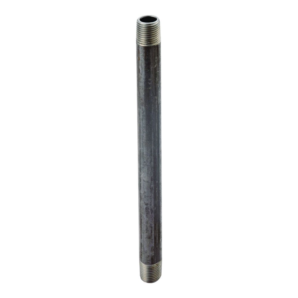 ProSource 1-1/4 in. x 18 in. Black Steel Pipe Nipple