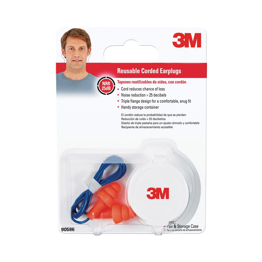 3M Corded Reusable Earplugs