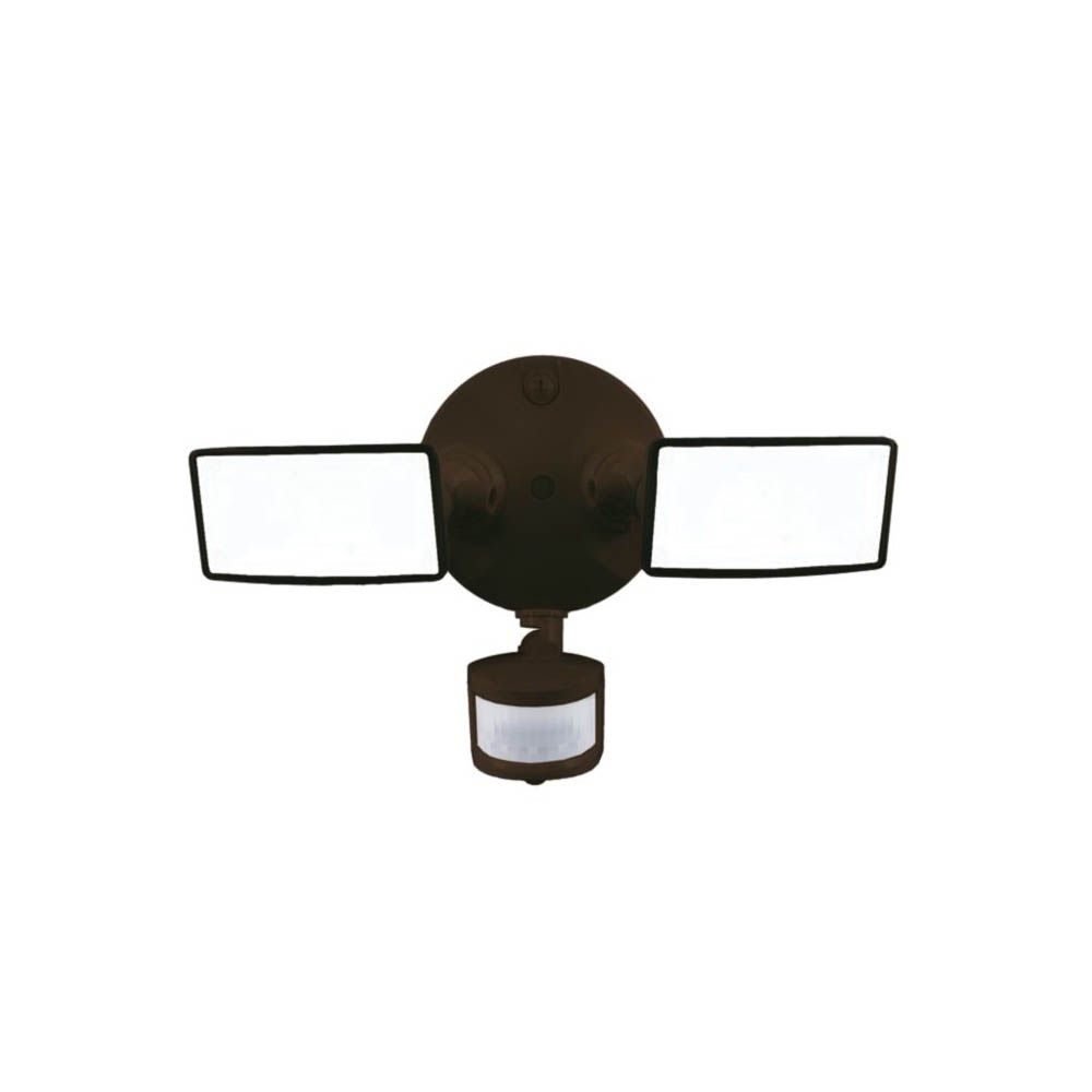 Halo 2,500 Lumen Square Bronze LED Motion Sensor Flood Light