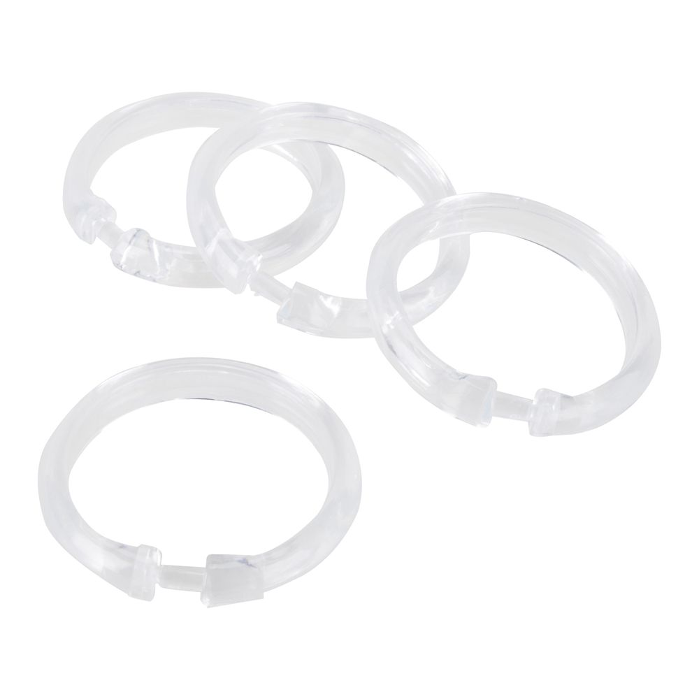 Simple Spaces 12-Piece Clear Shower Curtain Rings