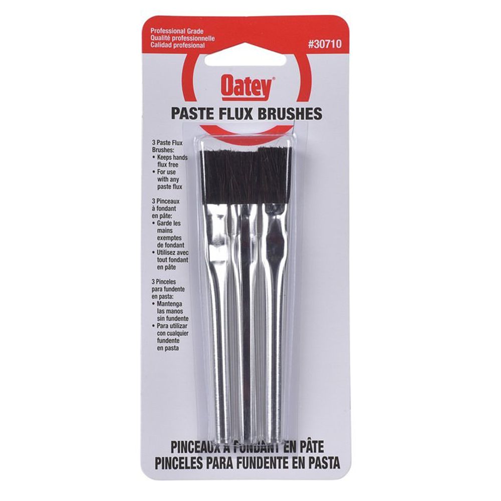 Oatey 1/2 in. x 3 in. Solder Flux Brush, 3-Piece