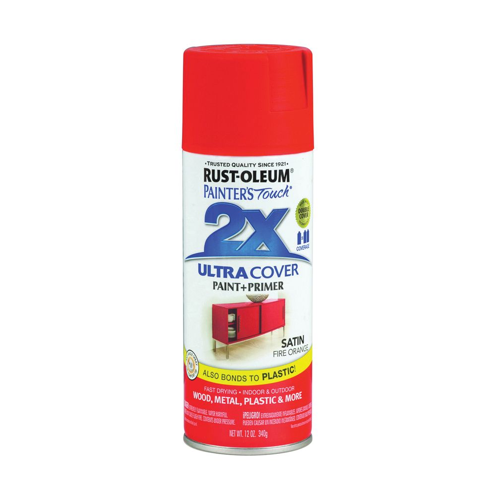 Rust-Oleum 12 oz. Satin Fire Orange General-Purpose Spray Paint