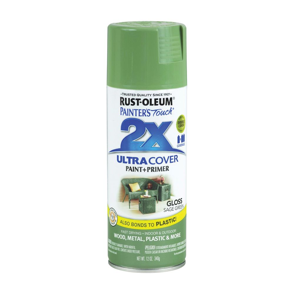 Rust-Oleum 12 oz. Painters Touch 2X Sage Green Gloss Spray Paint