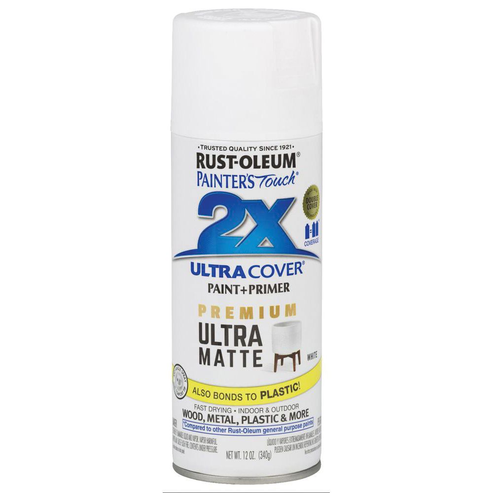 Rust-Oleum Painters Touch 2X Ultra Cover 12 oz. Matte White Spray Paint