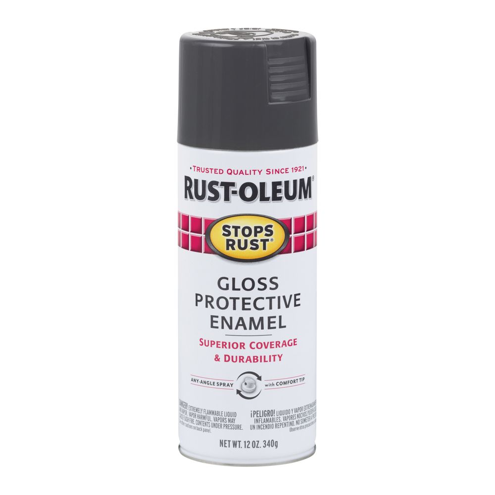 Rust-Oleum 12 oz. Gloss Charcoal Gray Rust Preventative Spray Paint