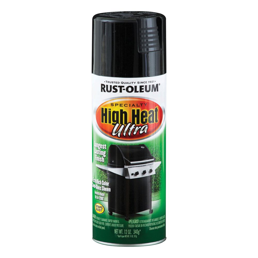 Rust-Oleum 12 oz. Semi-Gloss Black High-Heat Spray Paint