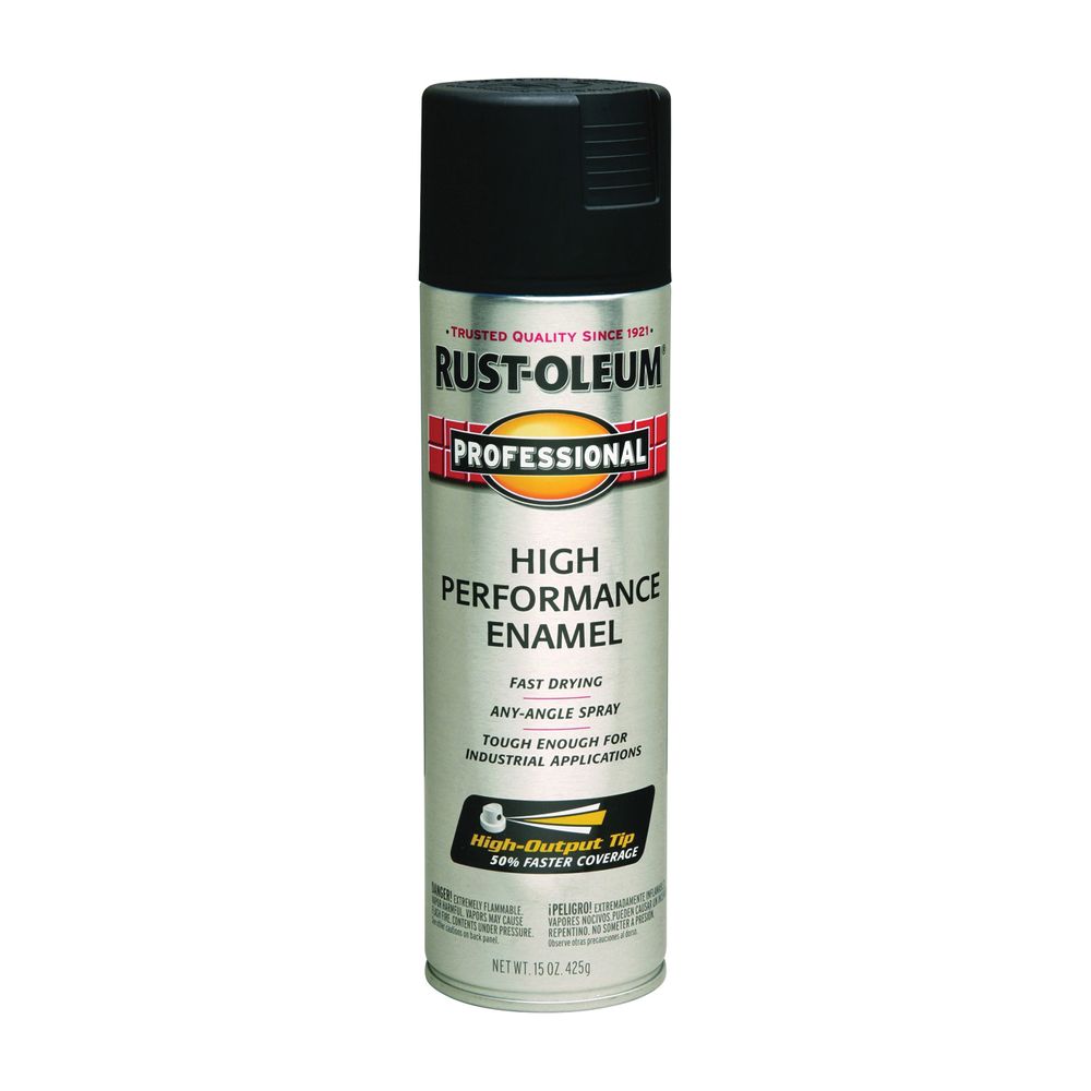Rust-Oleum 15 oz. Flat Black Professional Enamel Spray Paint