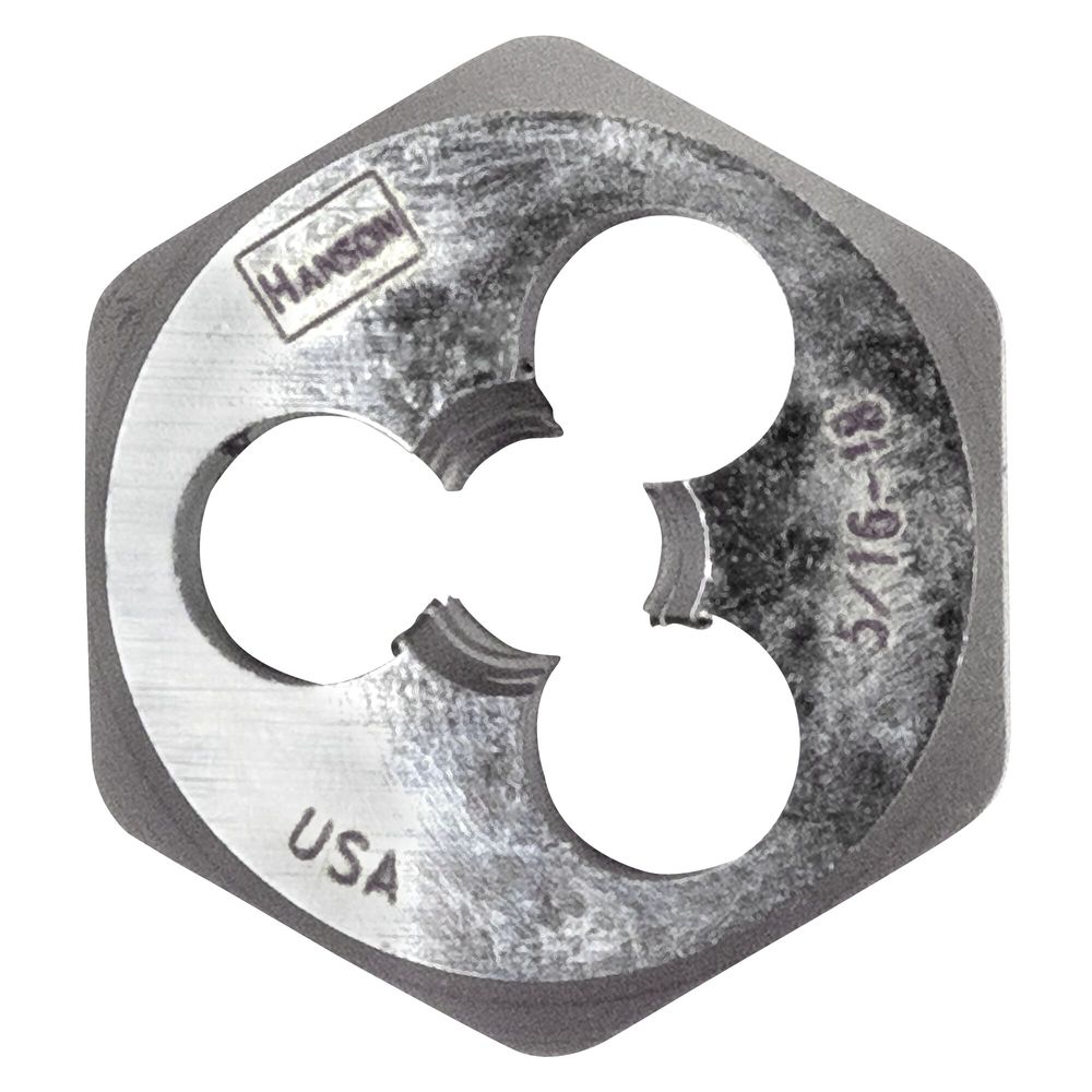 Irwin 5/16 in.-18 NC Hexagon Steel Die