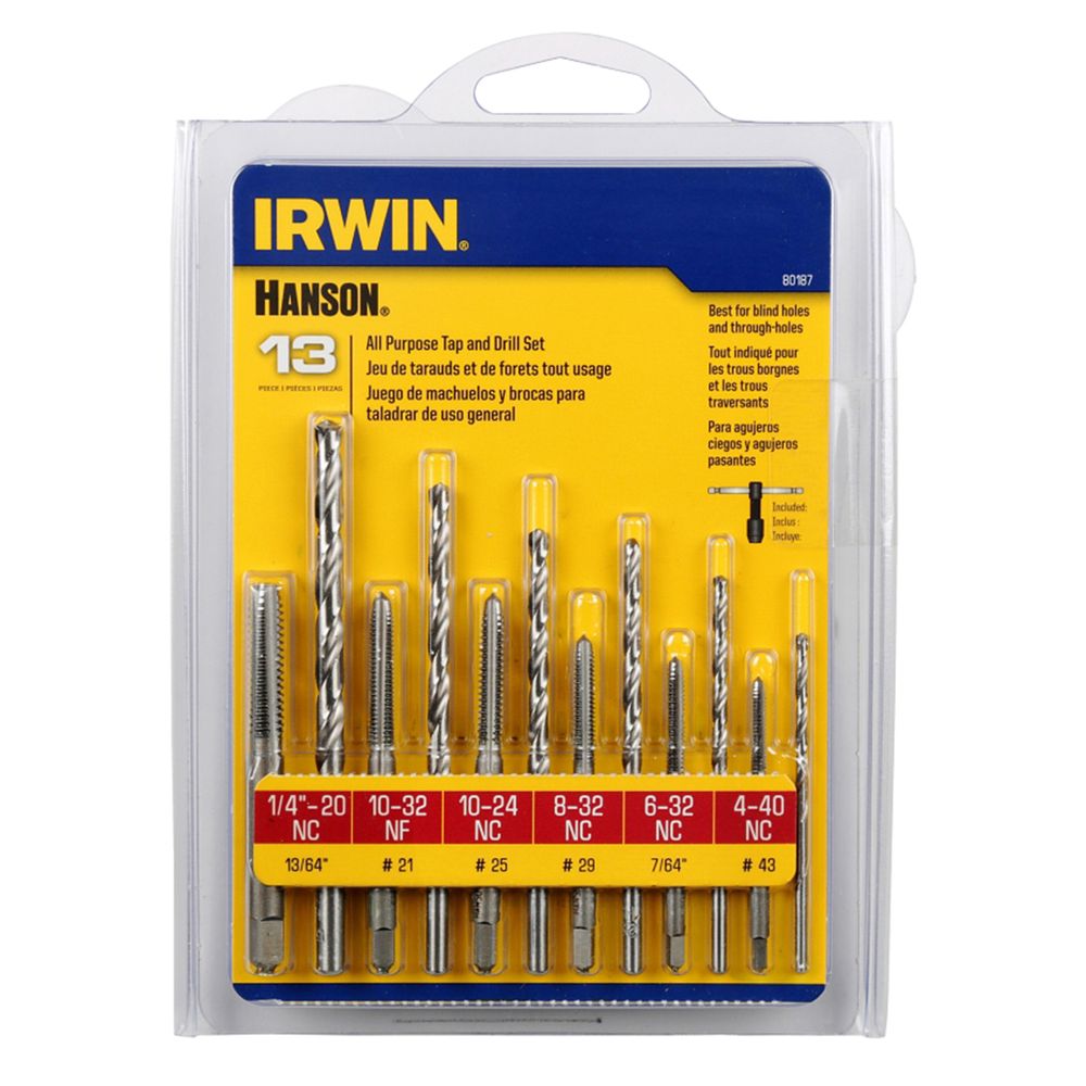 Irwin 13-Piece All-Purpose Tap and Drill Set