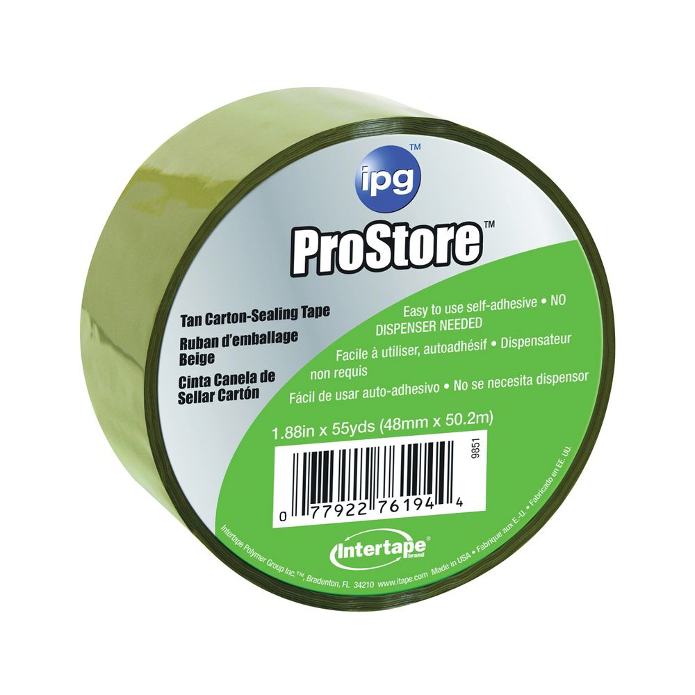 IPG 1-7/8 in. x 54.6 yd. Tan Packaging Tape