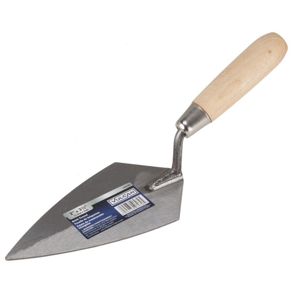 Vulcan 7 in. x 3-1/2 in. Hardwood Handle Brick Trowel