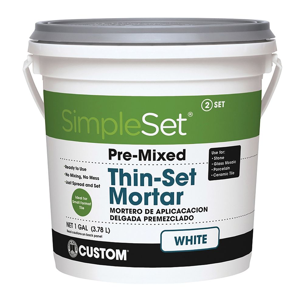 Custom Building Products 1 gal. White Pre-Mixed Thin-Set Mortar