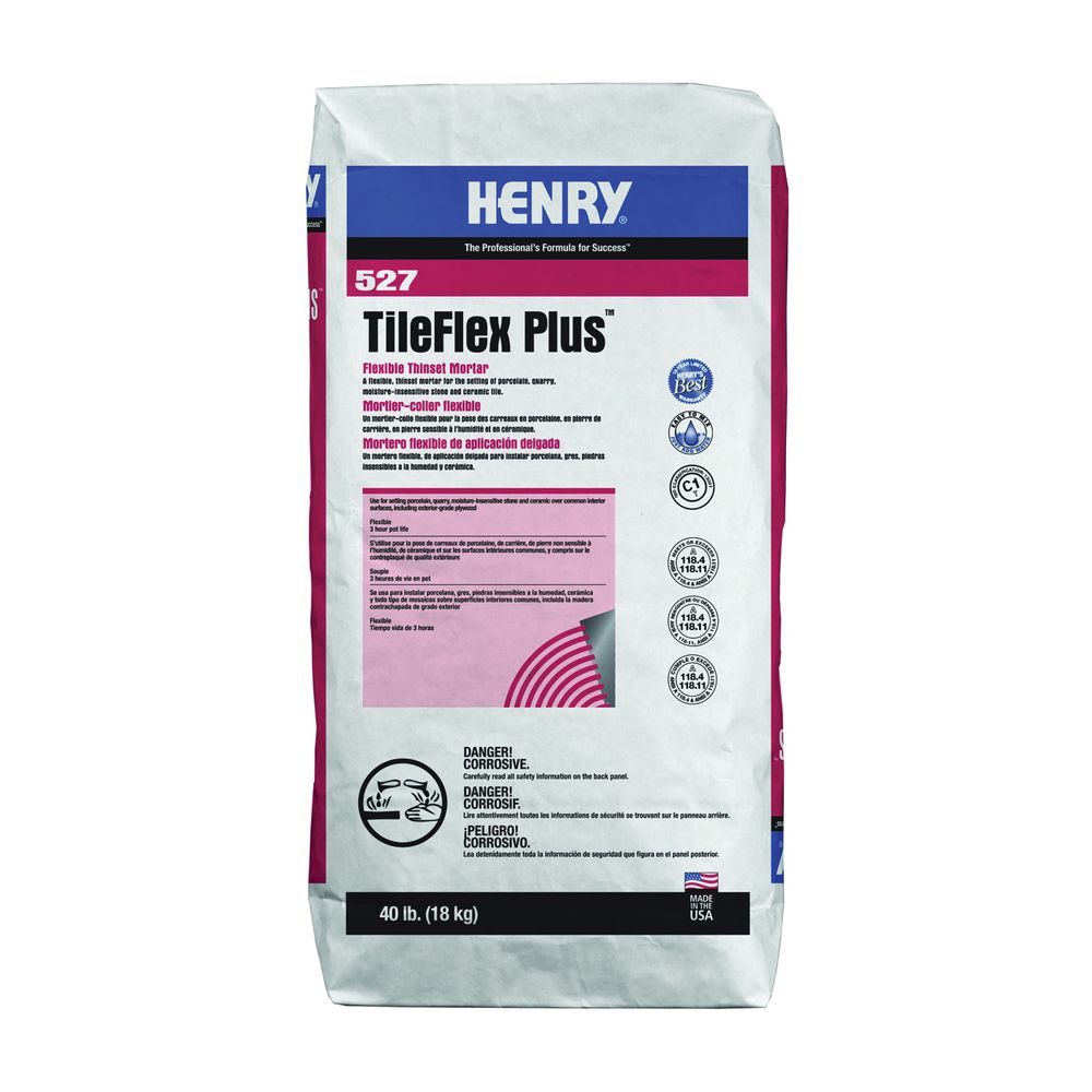 Henry 40 lb. 527 TileFlex Plus Gray Thin-Set Mortar