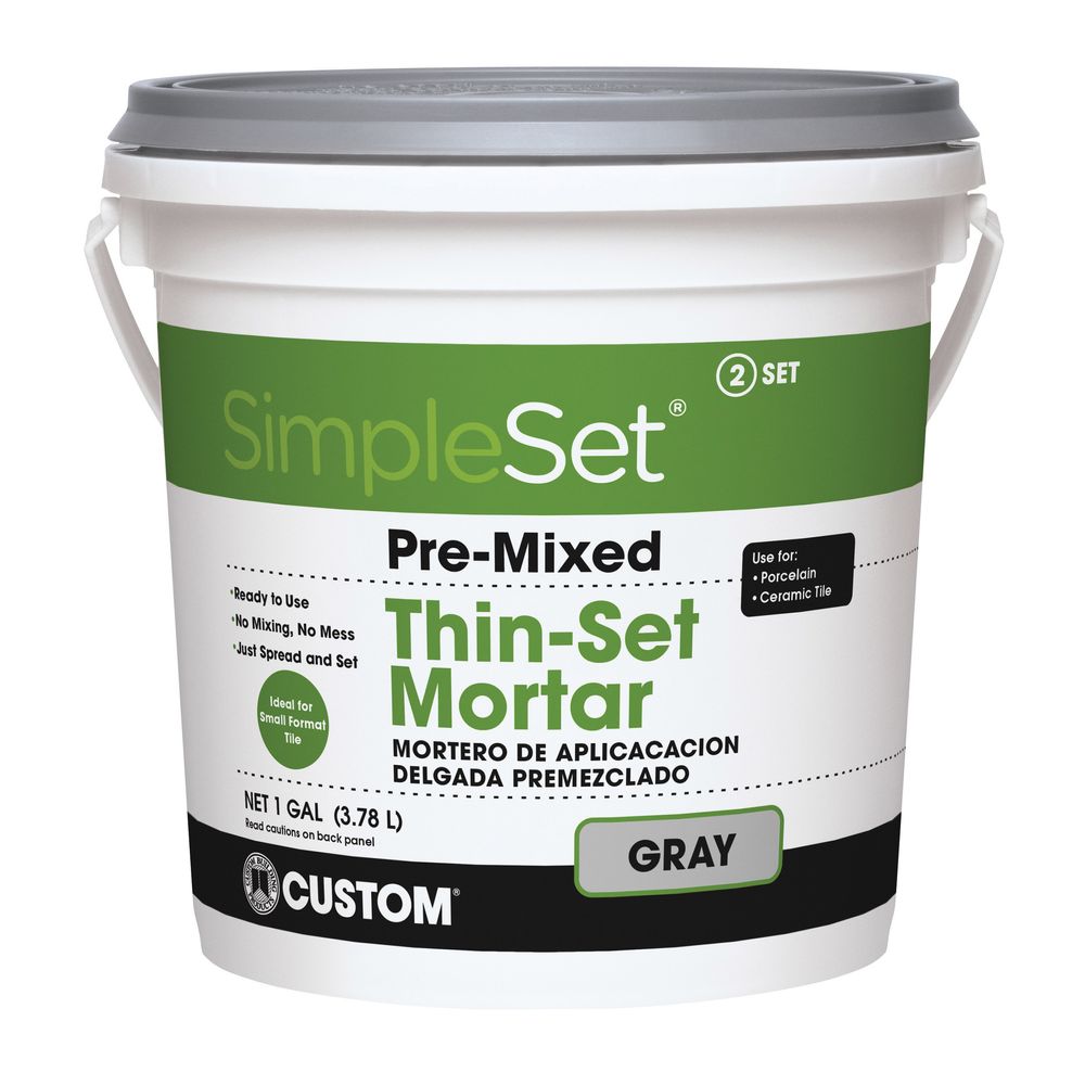 Custom Building Products 1 gal. Gray Premix Thin-Set Mortar