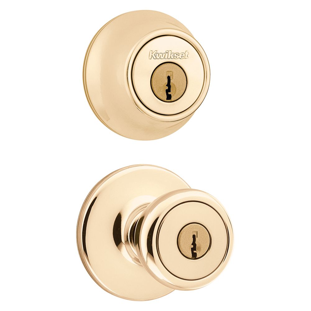Kwikset Tylo Polished Brass Combination Lockset