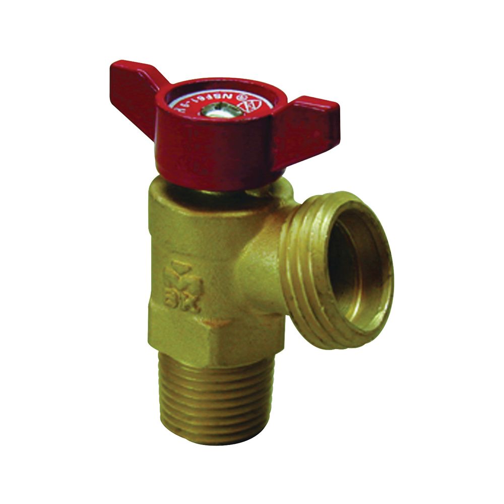 Prosource 1/2 in. Male Iron Pipe x Solder Quarter-Turn Boiler Drain Valve