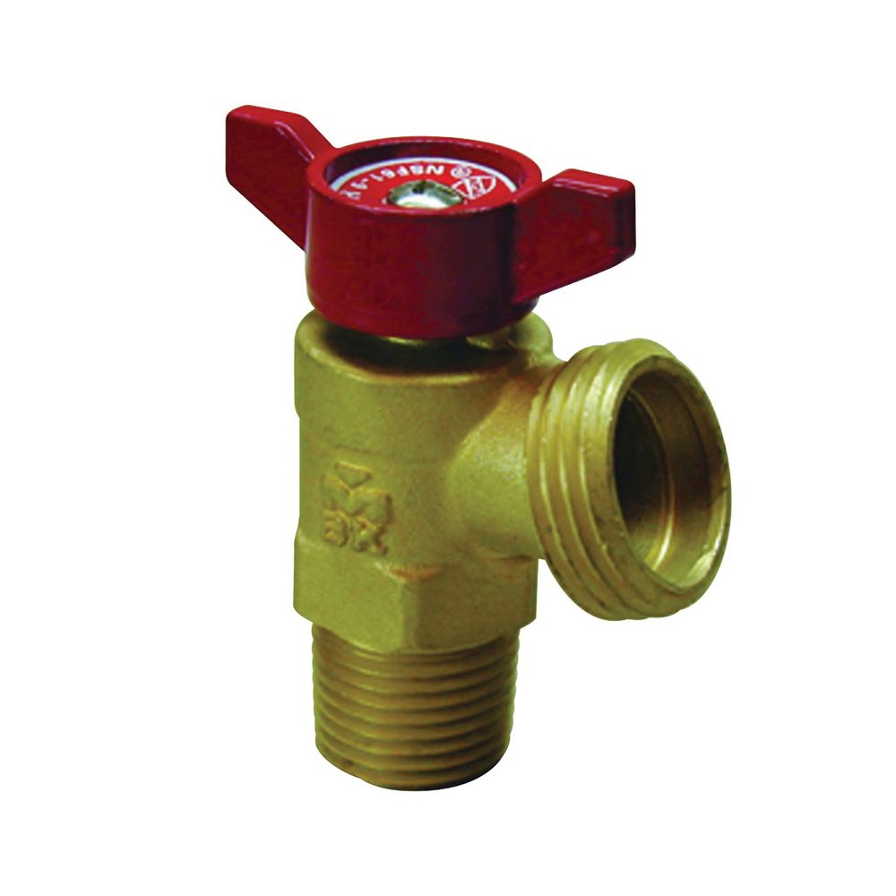 Prosource 3/4 in. Male Iron Pipe x Female Iron Pipe Boiler Drain Valve