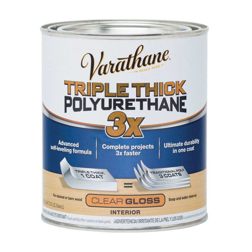 Varathane 1 Quart Gloss Triple Thick Polyurethane Finish