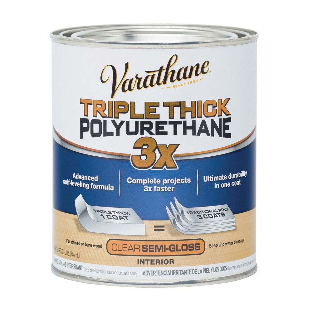 Varathane 1 qt. Triple Thick Semi-Gloss Polyurethane
