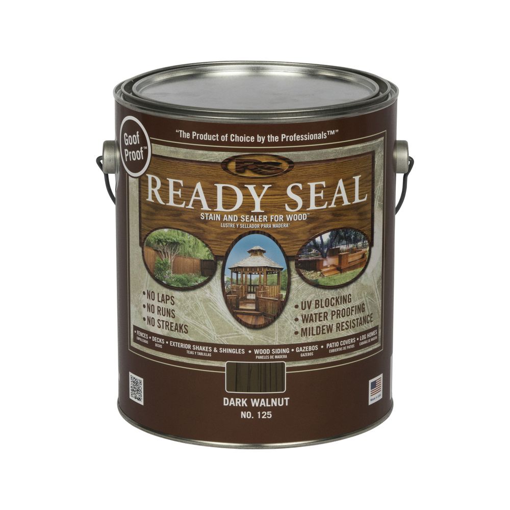 Ready Seal 1 gal. Dark Walnut Exterior Wood Stain and Sealer