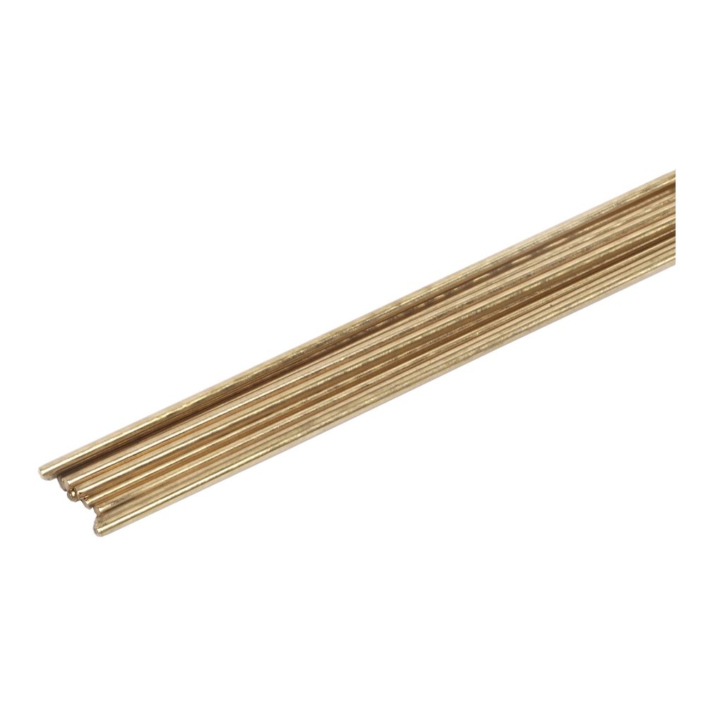 Forney 3/32 in. x 18 in. Brass Gas Brazing Rod, 10-Piece